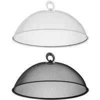 HAC24 Schutzhaube Speisen Abdeckhaube Speiseschirm Speisenhaube Fliegenhaube,(2-tlg) Metall Ø 30 cm