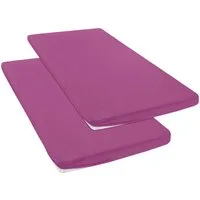 OTTO home Spannbettlaken Topper Basic, in Gr. 90x200, 140x200 oder 180x200 cm, Baumwoll-Jersey, Gummizug: rundum, (2 Stück), Baumwolle, Matratzen bis 8 cm Höhe, Bettlaken, Spannbetttuch, Laken