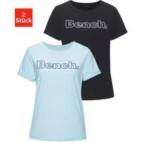Bench. Loungewear T-Shirt (Packung, 2-tlg) im doppelpack mit Logodruck, Loungewear