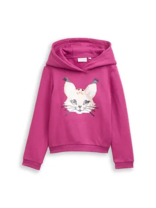 tom tailor kids - Hoodie Sweatshirt mit Wendepailletten smooth magenta - Gr. - 98