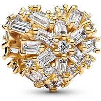 Pandora Bead 764240C01, Charm Goldfarben Funkelndes Herz