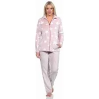 Normann Relaxanzug Damen Hausanzug in Sterneoptik aus kuschelig warmen Coralfleece