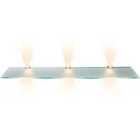 kalb LED Glaskantenbeleuchtung LED Glasregal Hängeregal Wandboard Wandregal Regal beleuchtet, Set - 900mm, warmweiß