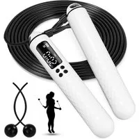 SinLaw Springseil Skipping Rope Kalorienzähler,einstellbares Springseil mit Kugellager, Mit Zählfunktion