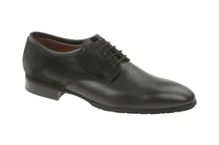 Bello BL142 Nero Herrenschuhe Elegant Schn?rschuhe Glattleder Schwarz 2cm Blo...
