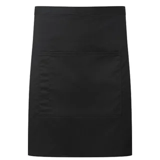 Premier - "Colours" Tasche-Taillenschürze, Denim, Midi-Länge (Schwarz)