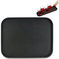 relaxdays Tablett Gastro Serviertablett 2er Set, Kunststoff