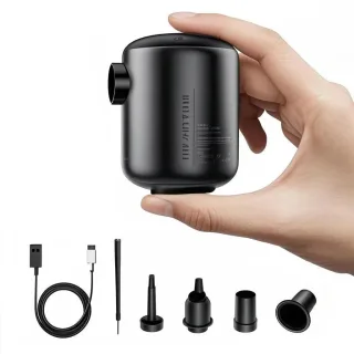 IPRee D20 Mini Air Pump Portable Electric Inflator Pump for Air Mattresses Inflate Deflate Beds Swimming Ring Outdoor Ca