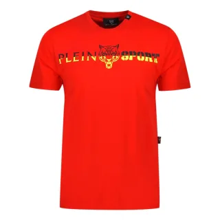 Plein Sport Bold Split Logo Rotes T-Shirt