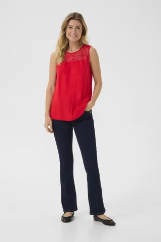Ärmellose Bluse Regular fit High Risk Red