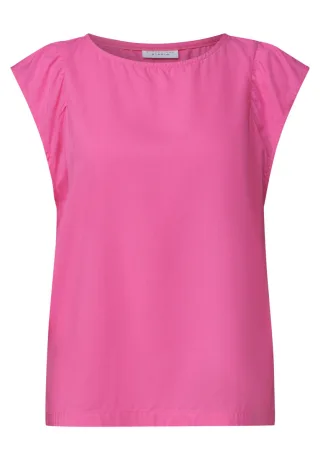 Street One - Blusentop mit Raffung pink - Gr. - 36
