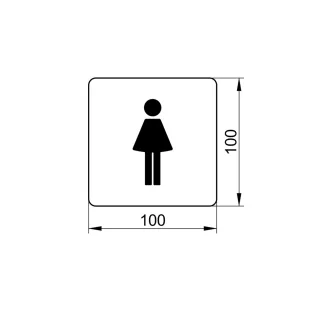 Keuco Türschild Symbol Damen Plan 14966, 14966010000