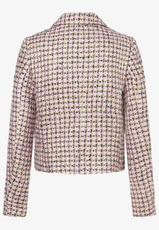 MORE & MORE - Kurzer Bouclé-Blazer rosa - Gr. - 44