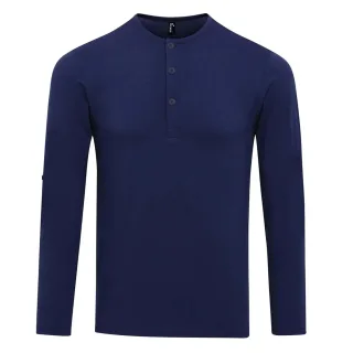 Premier - "Long John" T-Shirt Krempelärmel für Herren (Indigoblau)