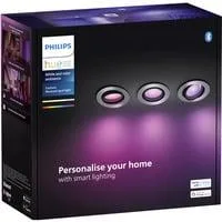 White & Color Ambiance Centura Einbauspot 3er-Pack, LED-Leuchte silber, rund
