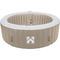 HOME DELUXE Whirlpool Outdoor Whirlpool SPLASH - 6 Personen, aufblasbares Aufstellbecken, (inkl. Abdeckung), 130 Luftdüsen, aufblasbar auf Knopfdruck