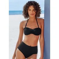 LASCANA Bandeau-Bikini-Top Scallop, mit gelaserter Wellenkante