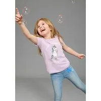 KIDSWORLD T-Shirt Mit Einhorn-Druck und Glitzereffekten mit stylischem Einhorn-Print