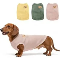 FELIXLEO Hundeshirt Hundeshirt für kleine Hunde Atmungsaktiv Dackel 3er Pack M