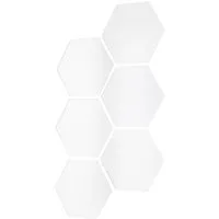 Meinposten Wandspiegel Spiegel Sechseckig 6er Set Spiegelfliesen SELBSTKLEBEND 18x21 cm (6er Set), selbstklebend