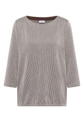 CECIL - Gestreiftes Shirt macchiato brown - Gr. - S