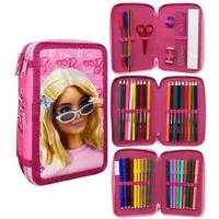 Barbie Federmäppchen Barbie Federmäppchen 3 Etagen gefüllt Glam Style