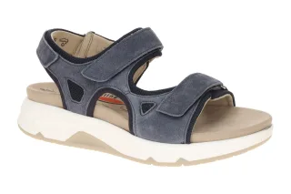 Gabor 86.889.26 Damen Sandale ROLLINGSOFT in Blau Jeans mit Keilabsatz