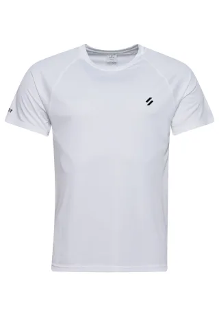 Superdry Herren Train Active SS Tee T-Shirt MS311338A weiss
