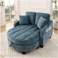 Celya Sofa Multifunktionales Sofa, 2-in-1 Sofa-Bett, mit Aufbewahrungs-Hocker, atmungsaktiver hautfreundlicher Stoff, für kleine Wohnzimmer, Studienzimmer, Schlafzimmer