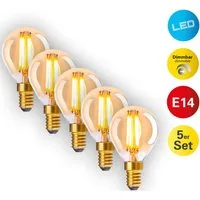 näve LED-Leuchtmittel Dilly, E14, 5 St., Warmweiß, dimmbar, 2058 Kelvin