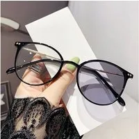 PACIEA Brille Damen Herren Selbsttönend Anti Blaulicht Ultraleicht Mode Rundrahmen