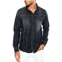 RedBridge Jeanshemd zeitloses Freizeithemd Premium Denim Vintage