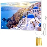 Bringer Infrarotheizung Bildheizung, Bild Infrarotheizung mit Rahmen, Motiv: Santorini, Griechenland