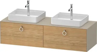 Duravit White Tulip Konsolenwaschtischunterbau wandhängend Natur Eiche & Taupe Matt & Seidenmatt 160 WT4891BH5600010
