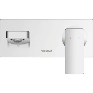 Duravit Manhattan Fertigmontageset MH1070004010 Unterputz-Waschtischarmatur, Ausladung 189mm, ohne Zugstange Ablaufgarnitur, chrom