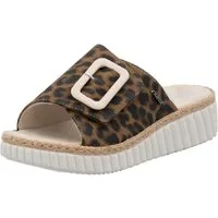 Rieker Pantolette Sommerschuh, Strandschuh, Urlaubschuh, Hausschuh mit Klettverschluss
