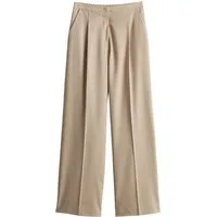 OPUS Stoffhose natur,Casual,Polyester,Unifarben,Wide Leg,Mittel