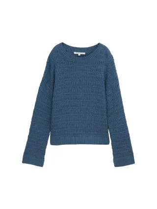 TOM TAILOR Denim - Relaxed Fit Strickpullover blau - Gr. - M