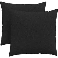 vidaXL Sitzauflage Sofakissen 2 Stk. Stoff Schwarz 45 x 45 cm, (2 St)