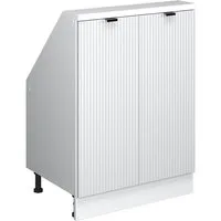 Vicco Kommode Rion, Weiß Riffel, 60 x 81.6 cm mit 2 Türen (1 St)