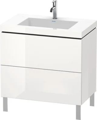Duravit L-Cube c-bonded Set bodenstehend Weiß Hochglanz 800x480x698 mm - LC6937O8585 LC6937O8585