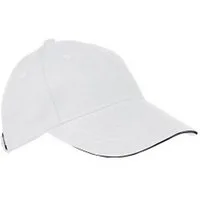 Macma Baseball Cap Baumwoll-Basecap 6 Panel heavy-brushed Cotton / Farbe: weiss