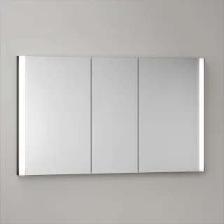 KEUCO Royal Atlas LED Spiegelschrank 120 x 71 x 11,5 cm mit 3 Türen, Spiegelheizung, Unterputz 211201450105