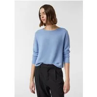 comma Longpullover Strickpullover Strukturierter Strickpullover mit Rollsaum