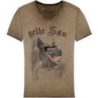 Hangowear Trachtenshirt Trachtenshirt Herren - FEIKO - hellbraun