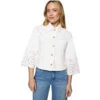 Zero Jackenblazer Damen mit Lochmuster Lochstickerei