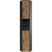 Vicco Hochschrank Irma, Anthrazit/Goldkraft Eiche, 33 x 192 cm mit 2 Türen (1-St)