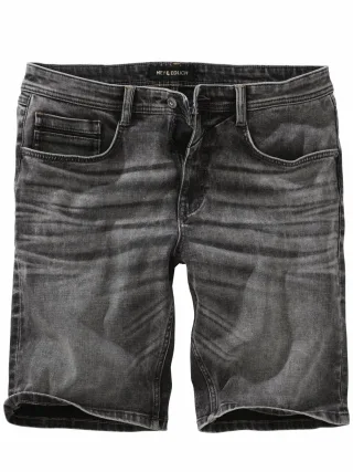 Mey & Edlich Herren Denim-Shorts Raubein Schwarz 71 % Baumwolle, 24 % Polyester, 3 % Viskose, 2 % Elasthan