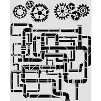 Stamperia Motivschablone Gardens of Time - Tubes, 25x20cm
