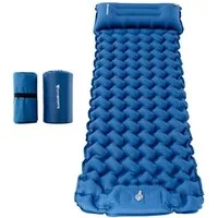 CITYSPORTS Isomatte Selbstaufblasende Camping Isomatte, aufblasbare Luftmatratze Camping, mit Kissen,Fußpumpe,Outdoor Schlafmatte für Zelt SUV Reisen